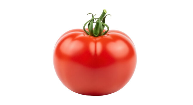 Ripe red tomato isolated PNG, fresh vegetable for cooking and healthy eating on transparent background