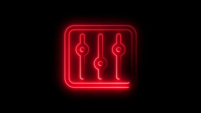 Neon Red Equalizer Sound Waveform Music Equalization
