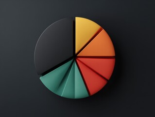 Obraz premium pie chart icon isolated on a transparent background ar 43