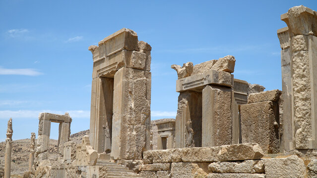 Ruins of the Ancient Persian City of Persepolis, The Ceremonial Capital of the Achaemenid Empire. Shiraz, Iran.