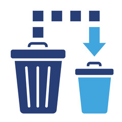 Waste Reduction Two Color Icon
