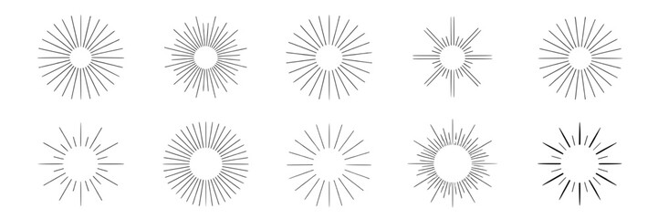 Obraz premium Sparkle line vector set with burst effects and various styles for design elements featuring style, artistic, abstract with decorative and illustration elements for graphic, digital projects, clean