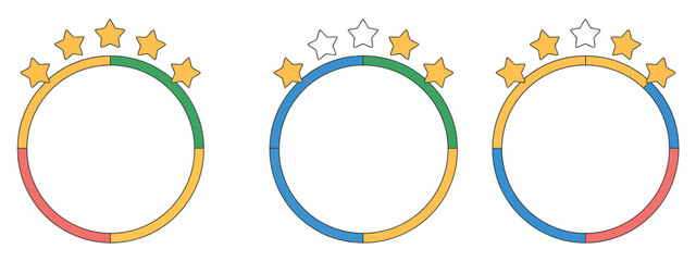 Google Customer Review Icon Illustration, representing star ratings, user feedback, product evaluation, online reputation, and quality assessment concept for top ranked business review visuals