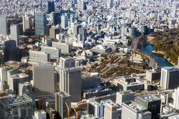 霞が関と国会議事堂付近を空撮