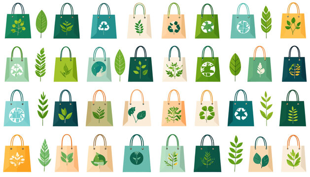 Collection of Eco Friendly Shopping Bags.