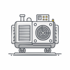 Fototapeta premium 産業用発電機設備のシンプルアイコン