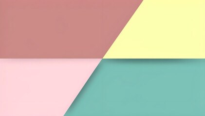 Obraz premium Abstract geometric background with pastel colors and soft shadows