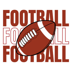 A football illustration with the word football repeated in the background © Digital Goodies