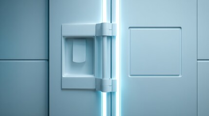 Close-up of Refrigerator Door Hinge Adjustment Process to Ensure Proper Door Alignment for Functionality and Efficiency in a Kitchen Setting