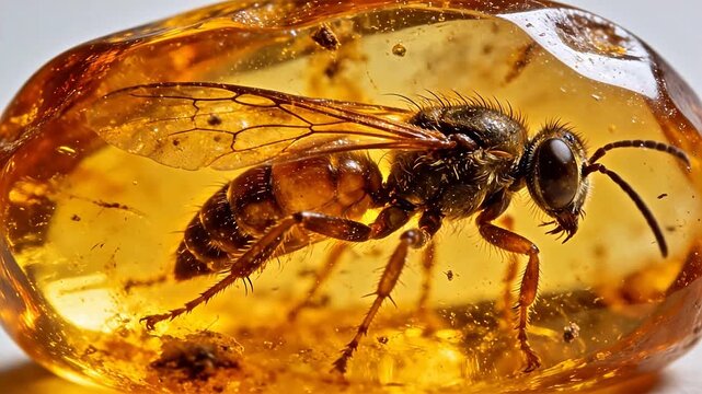 Insect preserved in amber