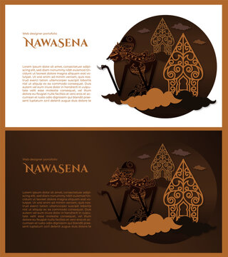 website design portofolio personal indonesia culture ornamen wayang gunungan javanese