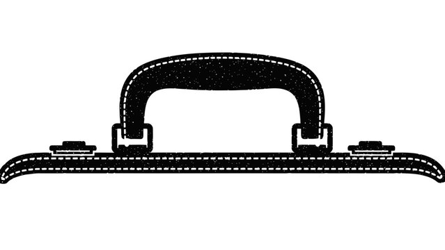 Simple black handbag illustration on white background