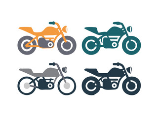 Naklejka premium set of motorcycle icons vector collection transparent