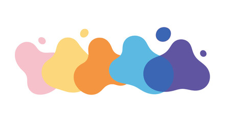 Fototapeta premium Vibrant Abstract Fluid Shapes, Organic Blob Forms, Colorful Gradient Background, Modern Design