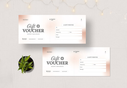 Elegant Holiday Gift Certificate Design for Promotions