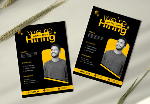 Hiring Job Vacancy Flyer Design Layout