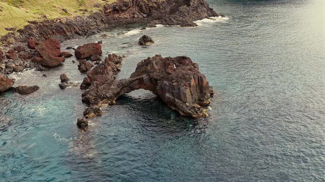 Elephant rock formation in Safari bay, Canical, Madeira islands, Portugal
The Elahant rock is a volcanic  geological formation. 