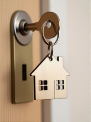 House Key in Door Lock