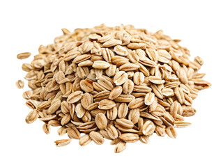 A compact bundle of oats on a white surface, perfect for food or decoration use