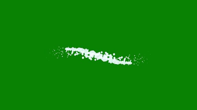 Liquid splash swoosh, explosion featuring doodle line motion, fluid water waves, milk texture highlights, bubble clusters, smooth ball forms, eye-focused cartoon animation placed on green screen in 2d