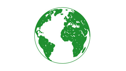 Obraz premium Green globe representing earth and sustainability