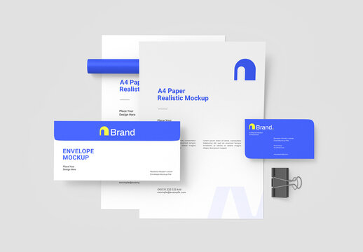 Corporate Stationery Mockup PSD