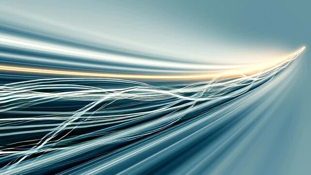Abstract Fiber Optic Cables with Motion Blur.