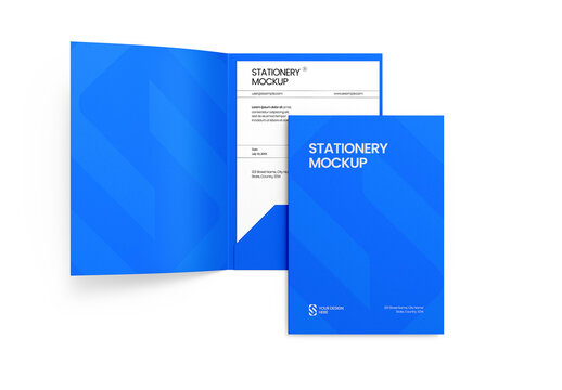 Stationery Mockup Folder PSD