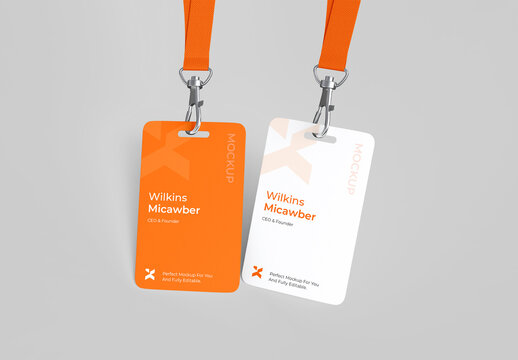 ID Card Badge Mockup Template