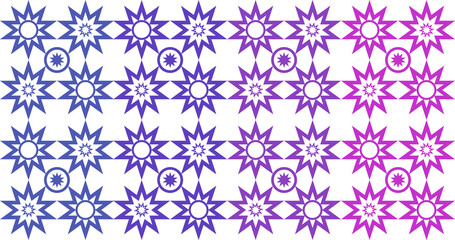 seamless floral pattern star with violet pink and purple color 
