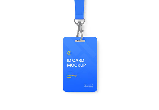 Modern ID Card Mockup Badge Template