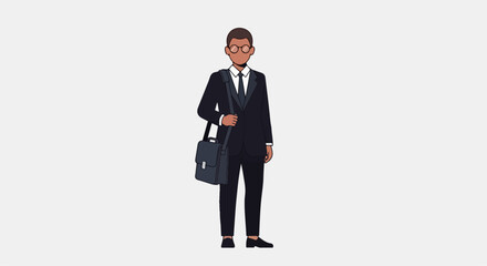 flat illustration of a lawyer
