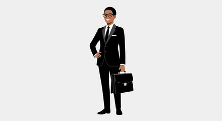 flat illustration of a lawyer