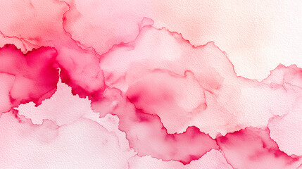 ピンク色のインクがにじむ水彩背景	
