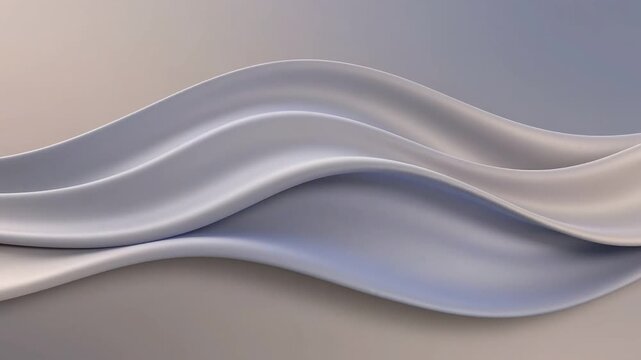Silky smooth fabric waves flow across a soft gray background providing a clean template for high-end product presentation.
