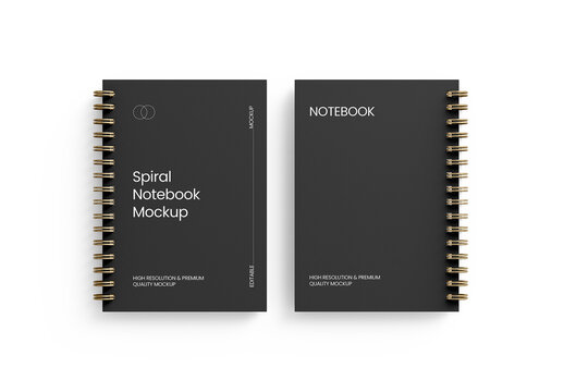Spiral Notebook Mockup Set Template