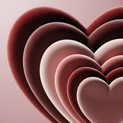 Handcrafted Style Layered Heart for Valentine&rsquo;s and Romance.