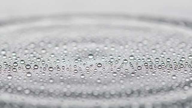 Water Droplets Forming on Grey Surface.