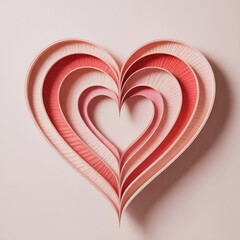 Handcrafted Layered Paper Heart: Elegant DIY Home Decor & Gift Idea