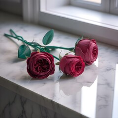 Rose, Romantic Pink and Red Heart Pattern for Love and Celebration. Valentine's day.