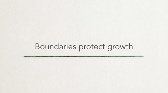 Inspirational quote about setting healthy boundaries for personal growth
