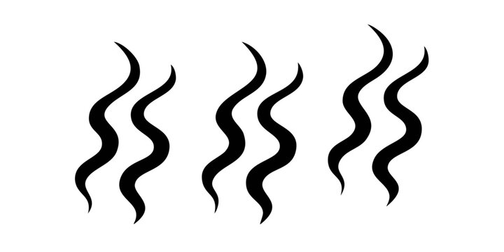 Three distinct black squiggly lines on a white background Vector