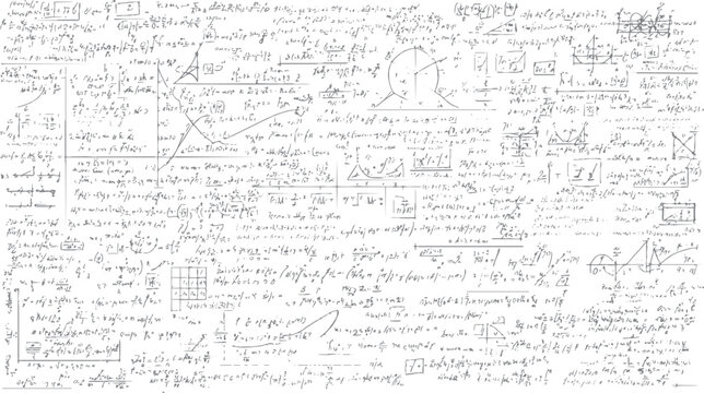 Handwritten mathematical equations and diagrams on white background mathematics formula science education