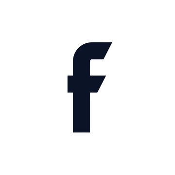 Simple image displaying the facebook f logo on a white background