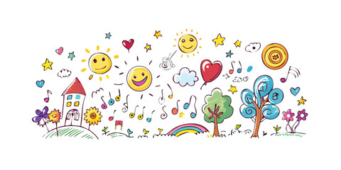 A vibrant and diverse collection of fruits, vegetables, and plants Vector