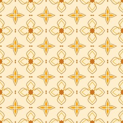 The background features a beautiful golden yellow geometric pattern.
