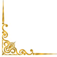 Gold Thai Ornamental Corner Design