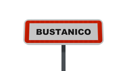 Bustanico sign entrance, Vignale town entry road.