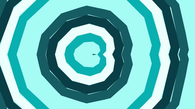 Geometric pattern of concentric octagons in various shades of teal and white on a light blue background with empty space below.