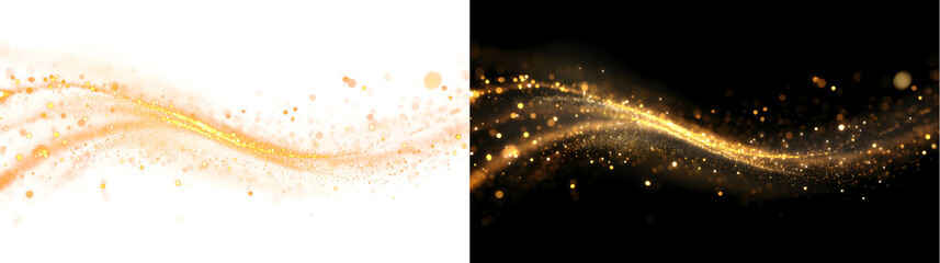 Golden Light Particles with Soft Glow Bokeh Isolated for Visual Overlay © Russell Edwards